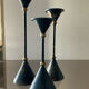Trio of vintage candle holders from the 70s-80s