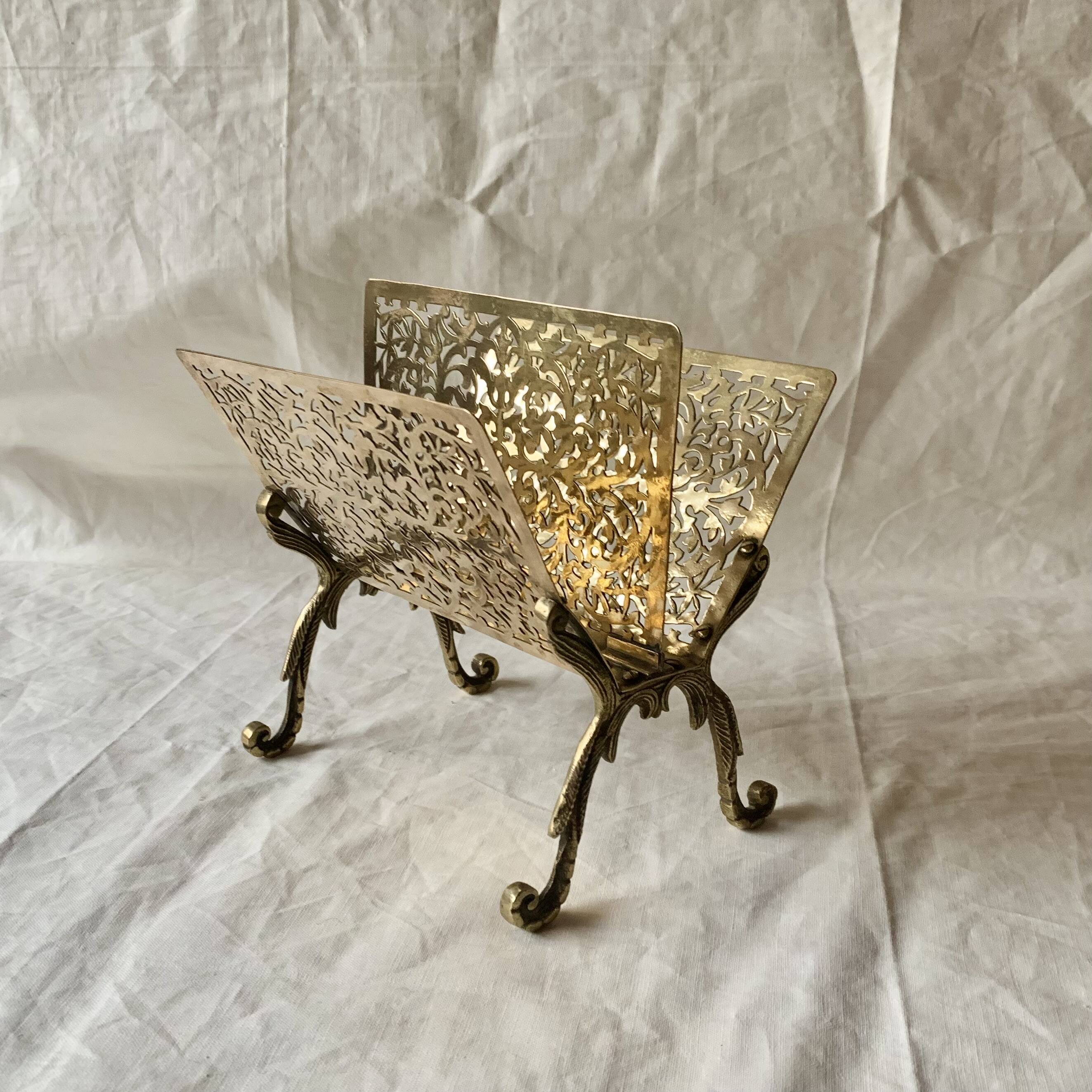 Old brass letter holder