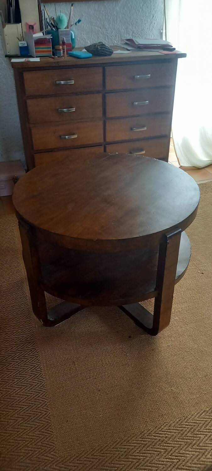 Double top round side table