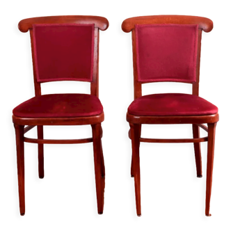 Pair of fischel vintage art deco chairs