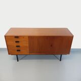 Vintage Scandinavian style modernist teak sideboard from the 50s 60s, Robin Day design for Hille