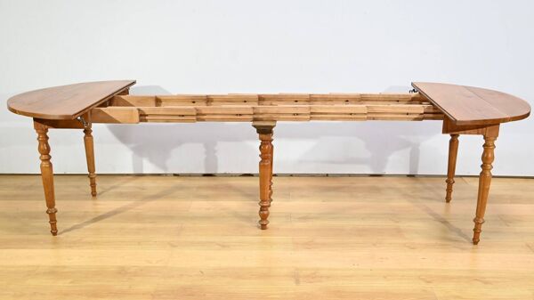 Table modulable en merisier, style Louis Philippe, 2ème partie du XIXème