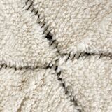 Moroccan Berber carpet blessed ouarain ecru with black diamonds engraved 305x215cm