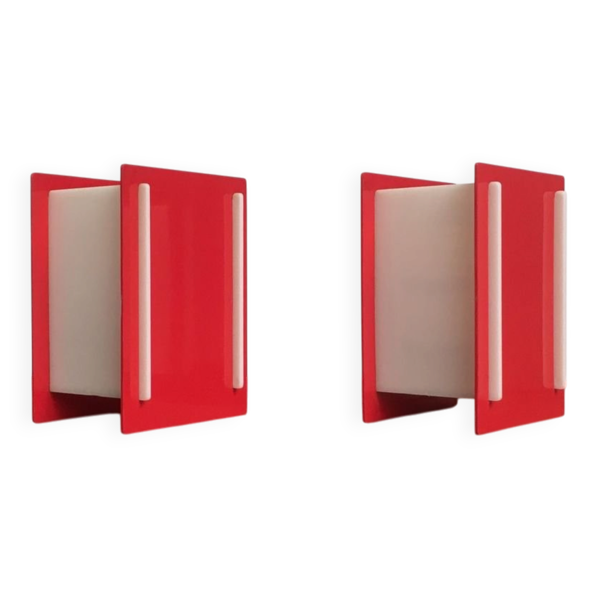 Mid-century acrylic table lamps, set of 2