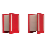 Mid-century acrylic table lamps, set of 2