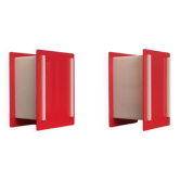 Lampes de table acryliques du milieu du siecle, ensemble de 2