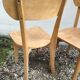 Pair of vintage solid wood bistro chairs