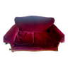 Canapé velours rouge