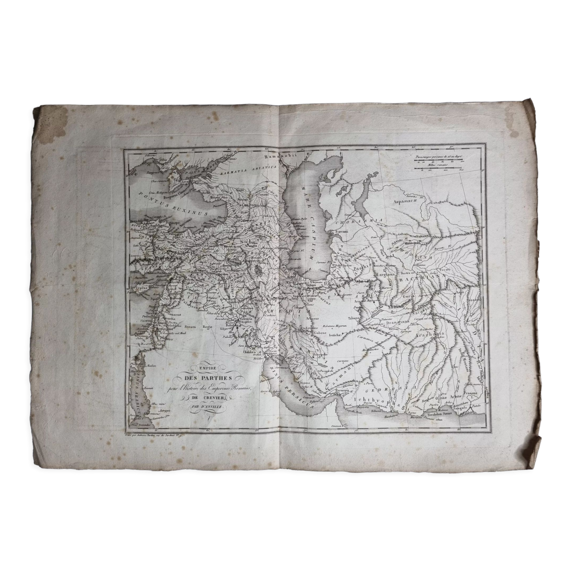 Map of the Parthian Empire from the Atlas of the History of the Emperors of 1819, 48 x 34 cm