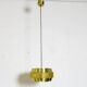Brass and plastic pendant lamp by Werner Schou, Denmark, 1960
