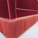 1960s, Danish 3-seater sofa, cherry-red furniture velour, ash wood.