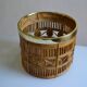 Bamboo and brass basket circa 1960 italy