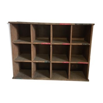 Étagère avec casiers de rangement années '30