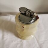 Onyx ashtray and table lighter set