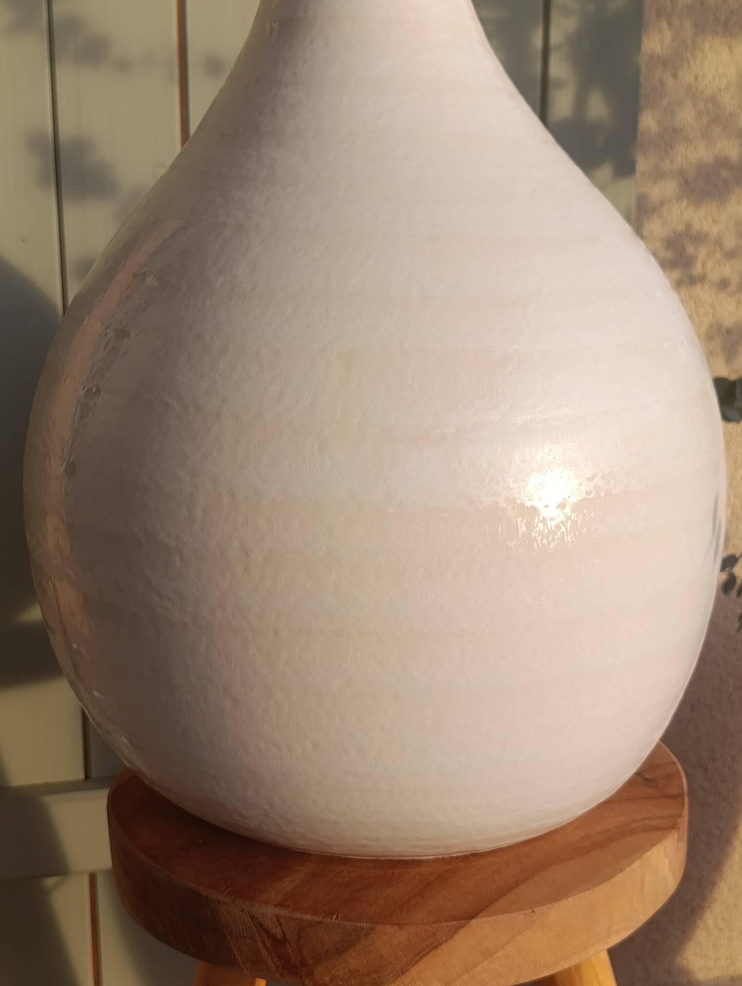 Large Vintage Ceramic Lamp Base Hubert Olivier 60cm - 8kg