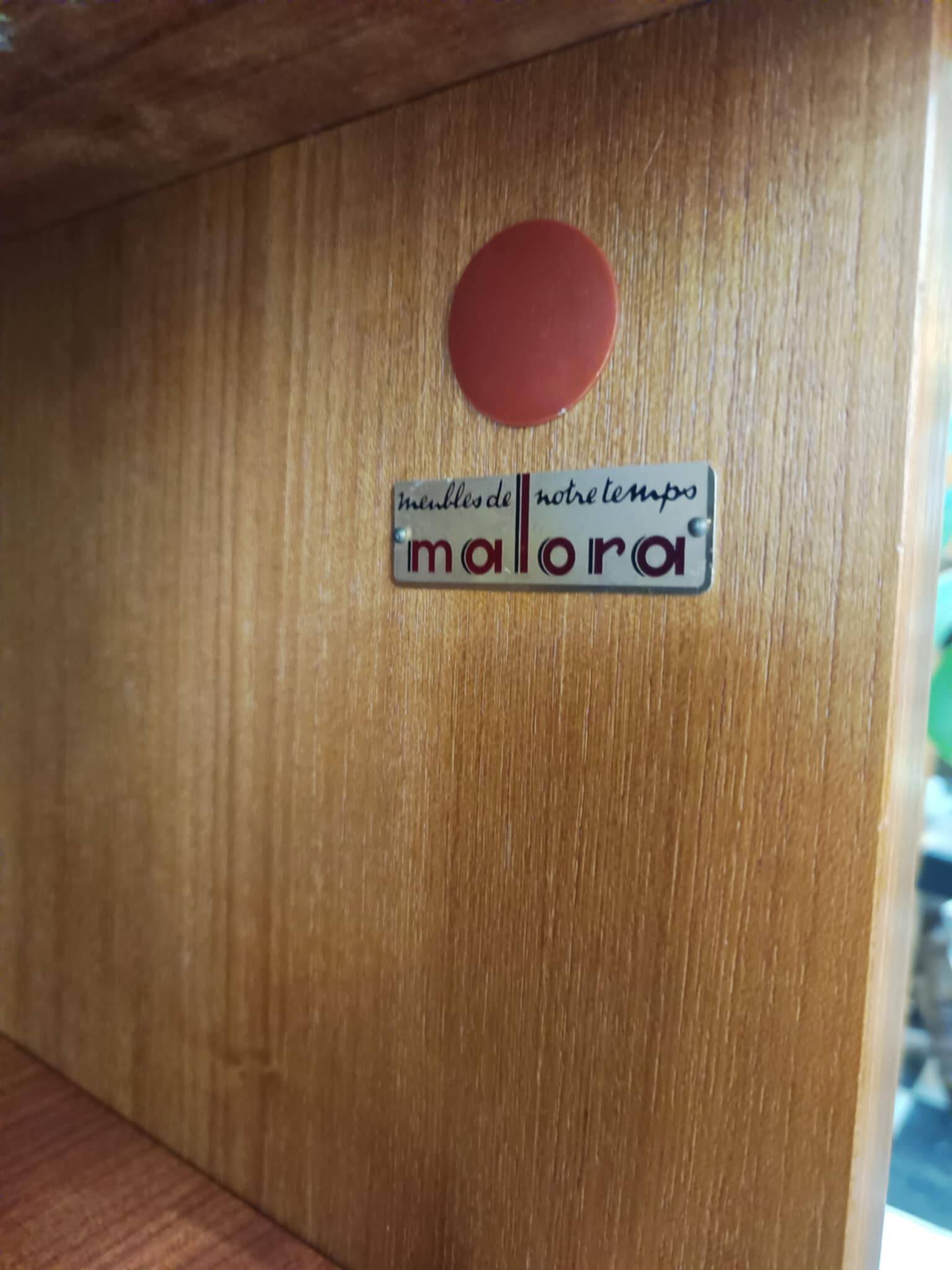 Teak and leather sideboard by Malora, 1955