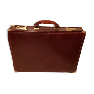 Attaché-case en cuir - bordeaux