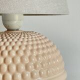 Pale pink ceramic lamp from the 90s