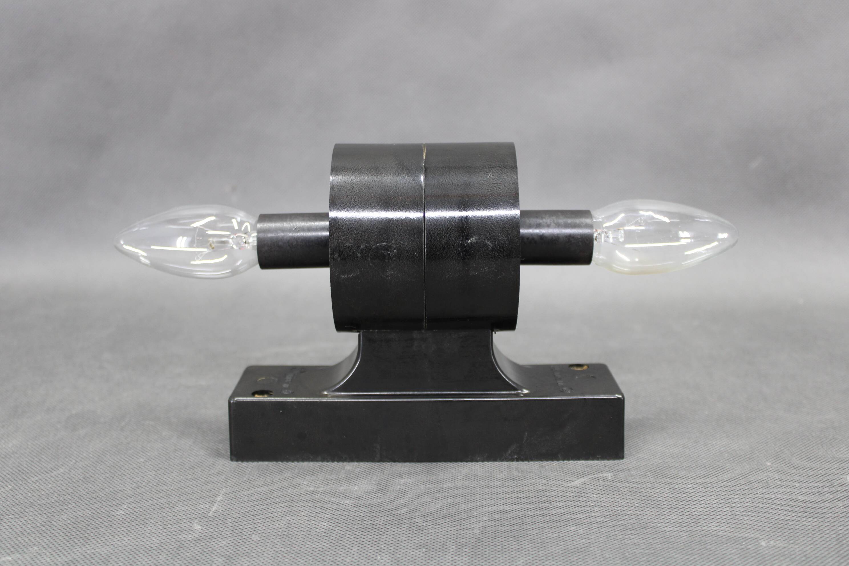 Mid-century Bakelite and glass wall light, Czechoslovakia, 1960s