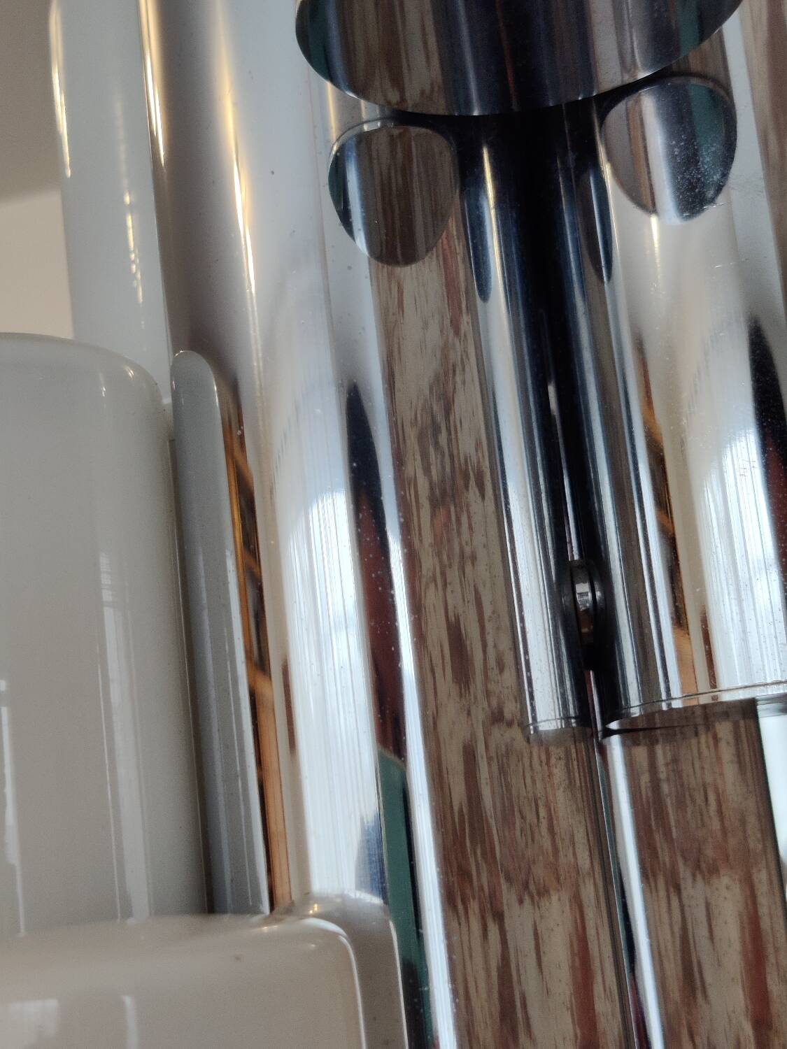 Iconic floor lamp by Gaetano Sciolari, chrome, 1970s - Space Age vintage
