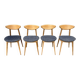 (Lot) 4 chaises Baumann Fontania (restaurées) 1960
