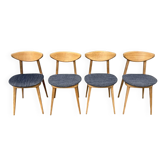 (Lot) 4 chaises Baumann Fontania (restaurées) 1960