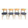 (Lot) 4 chaises Baumann Fontania (restaurées) 1960