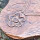 Carved wooden folk art bench