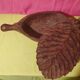 Rare folk art large old salt box carved wood