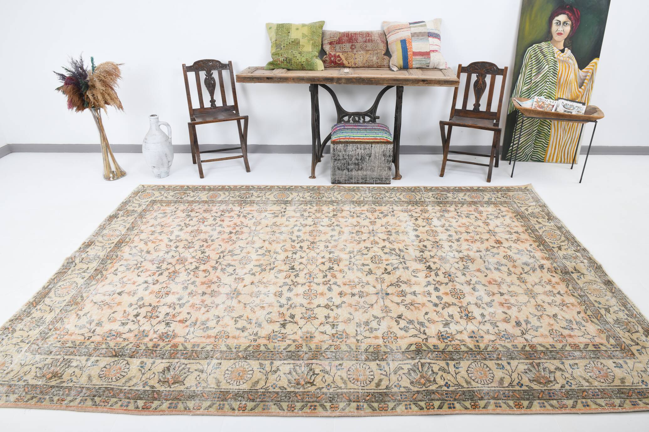 7x10 Classic Vintage Persian Rug, 204x305Cm