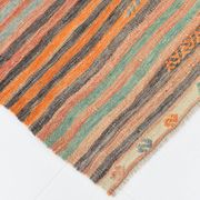 Pinstriped Pattern Vintage Kilim Rug, 201x227Cm
