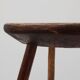 Rustic French wooden stool in wabi sabi style, ca. 1850