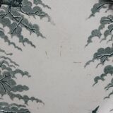 4 dessert plates in iron earth model "Snow" U&C Sarreguemines late nineteenth early twentieth century