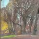 Paintings set of 4 drawings by Ed. Pannetier (1884-1965) Provence Côte d'Azur