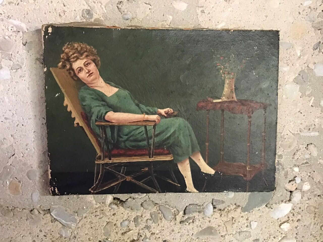 Huile sur toile 1920 l’après repas au boudoir