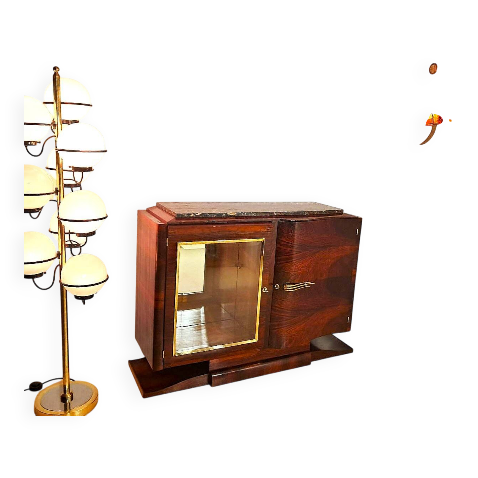 Original Art Deco sideboard, bar, display cabinet, France.