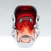 Vases en cristal rouge par Augustsson pour Åseda, ensemble de 2