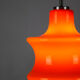 Mid-century orange glass pendant lamp
