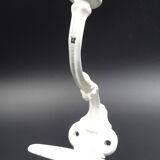 Old white enamelled metal patère