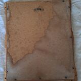 Mirror rectangular wood base and plaster moldings 1920 32x38cm