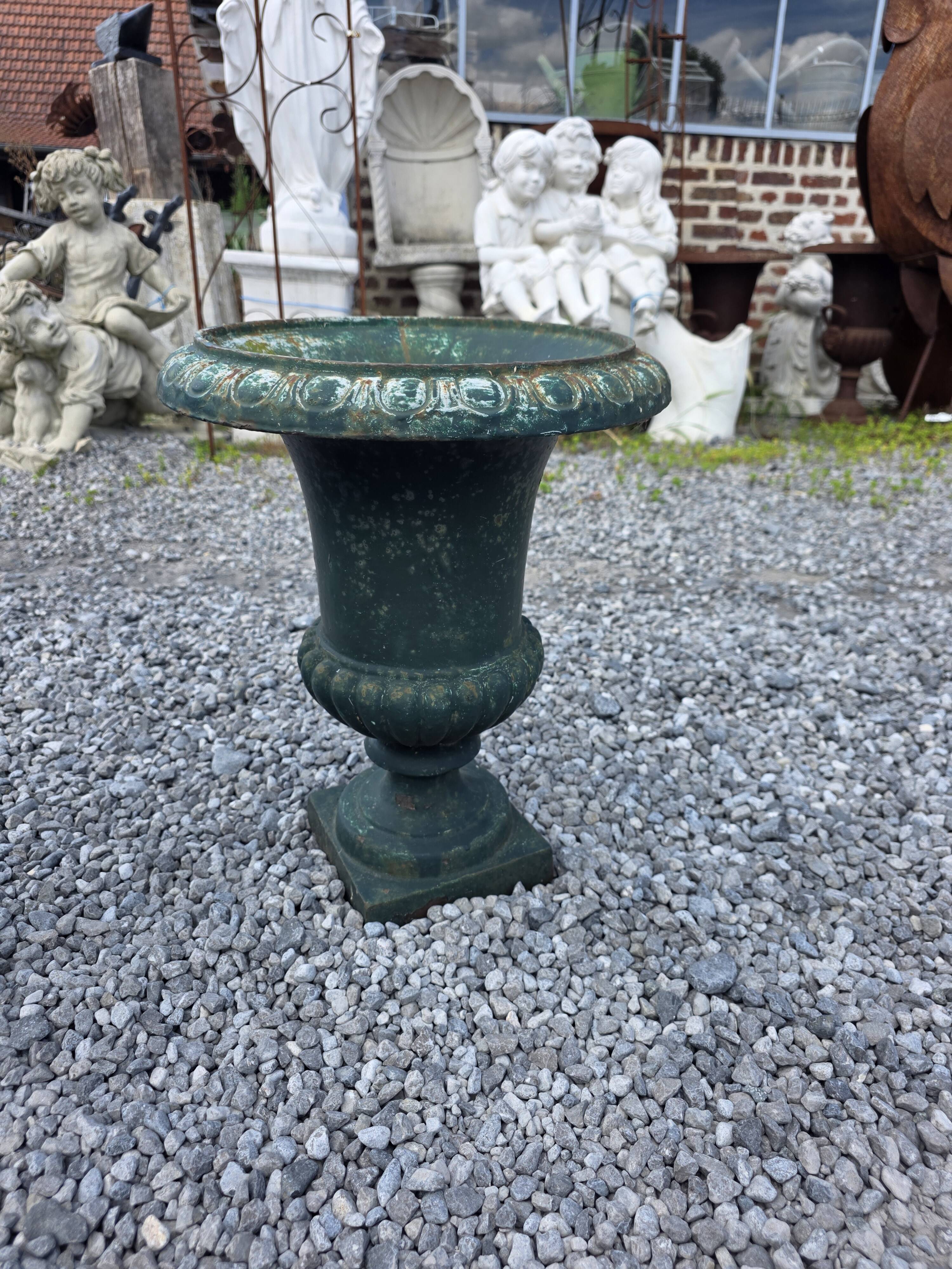 Pair of antique Medici vases in cast iron