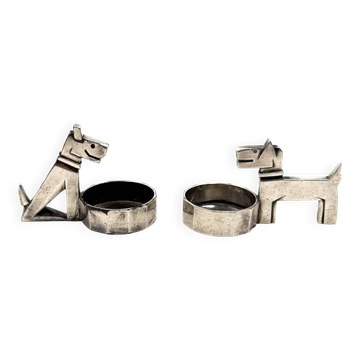 Art Deco Ric & Mac Salt & Pepper, Edouard Sandoz, Gallia, France 1930