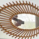 Vintage rattan mirror