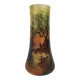 Enamelled glass vase Francois Theodore Legras