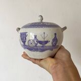 Purple ironstone sugar bowl