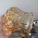 Set of two suspensions in gilded chiseled glass