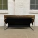 2-seater leather and chrome Sofa by Rodney Kinsman for OMK 1970's