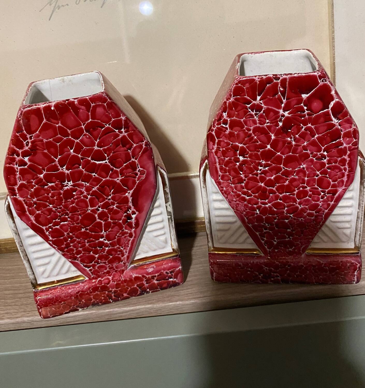 A pair of Art Deco vases