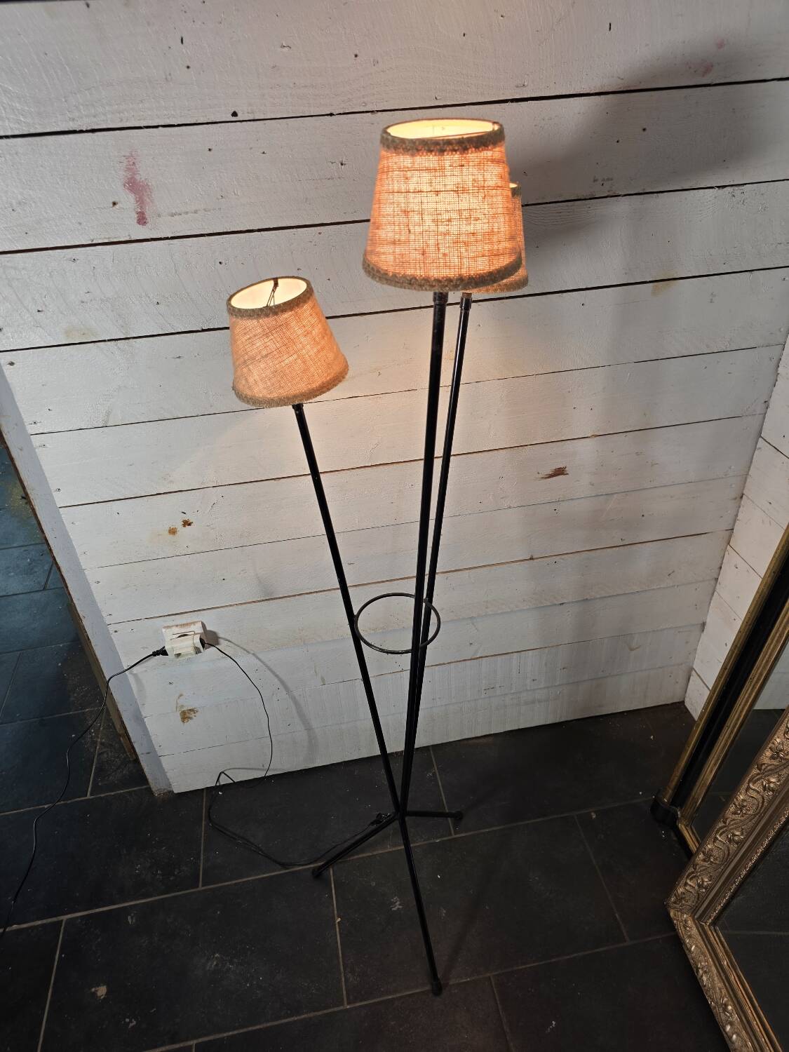 1960s tripod floor lamp