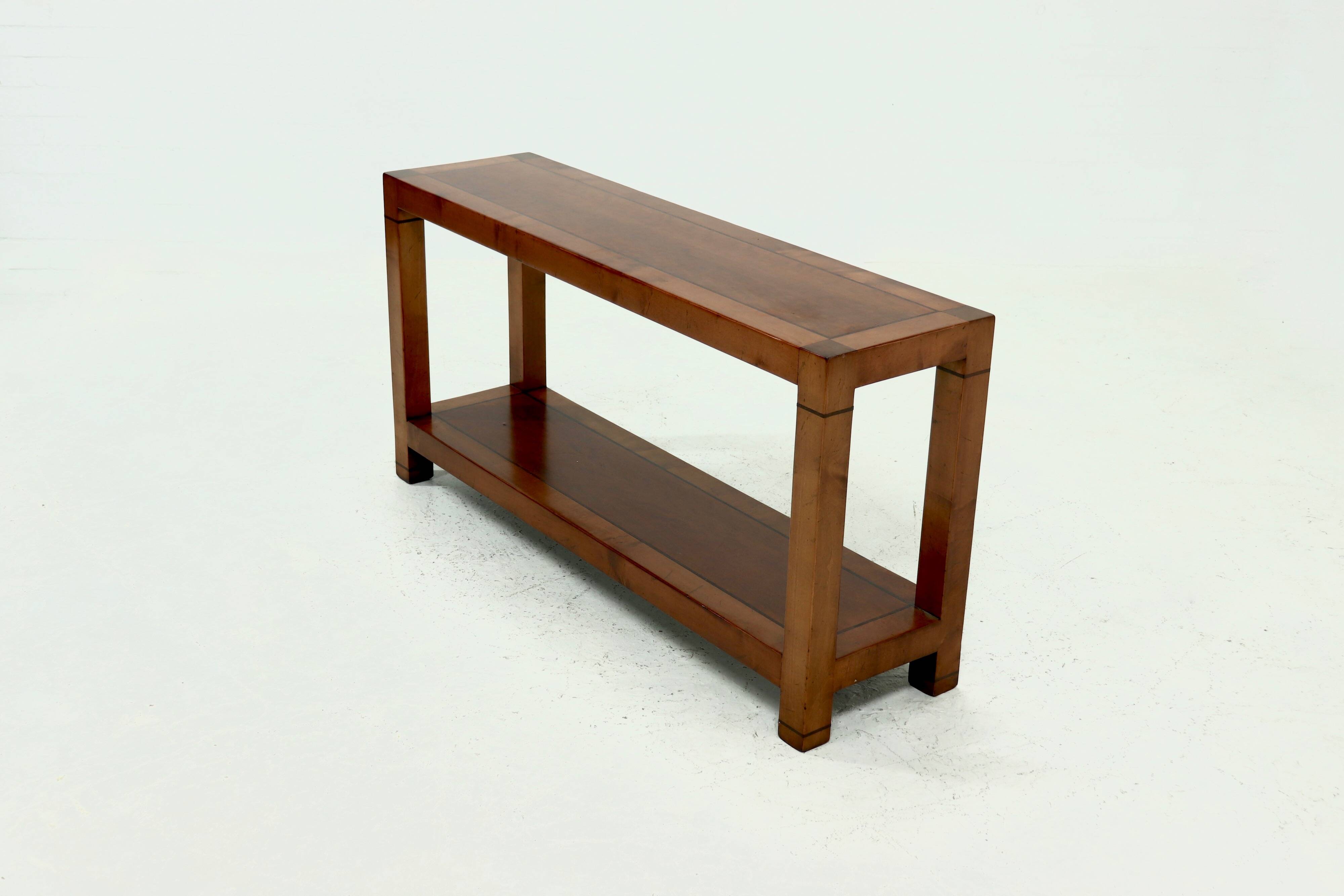 Table console Art Déco avec marqueterie en coromandel des années 1930